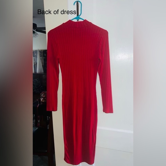 Fashion Nova Red Winter Dress - Picture 3 of 3